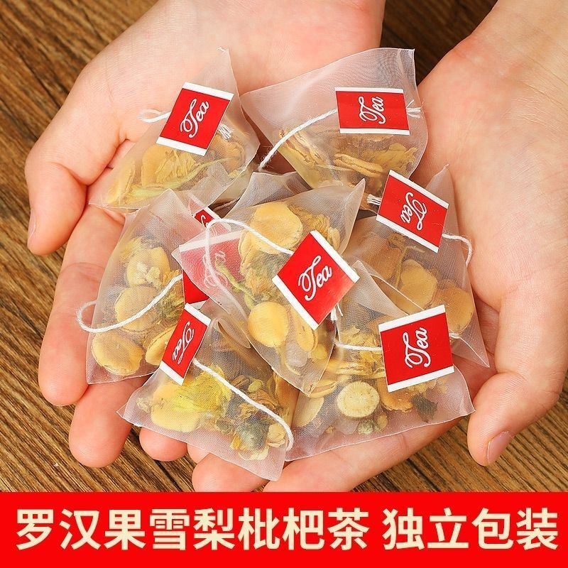 Siraitia grosvenorii loquat snow pear tea licorice tea tea bag drink health tea