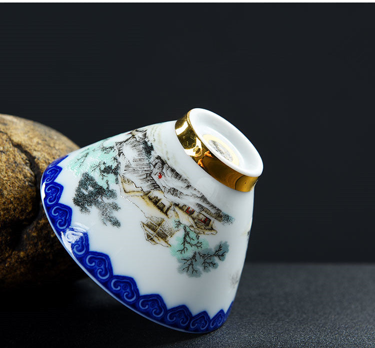 Chinese Kungfu Tea Set Porcelain Cup Of Tea China Tea Cup Jingdezhen Tea Cups