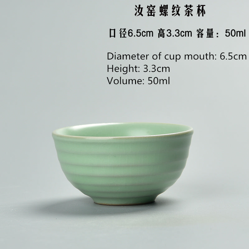 tea cup ruyao craft ceramic porcelain cup of tea chinese kung fu tea set cups