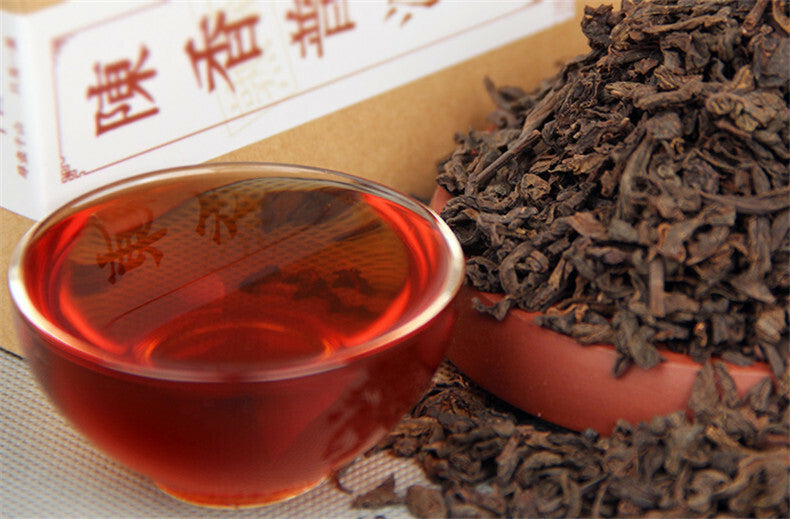 120g Organic Pu-erh Tea Black Tea Boxed Ripe Puer Tea Old Tree Puer Loose Leaf