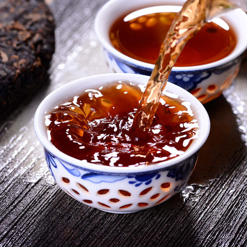 200g Yunnan Chunmu Ripe Pu'er Tea Cake Cooked Tea Chinese Aged Puerh Tea