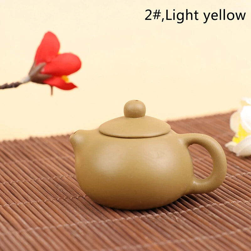 1Pc Purple Clay Finger Teapot Tea Pet Pocket Tea Set Ornaments Tea Decoration