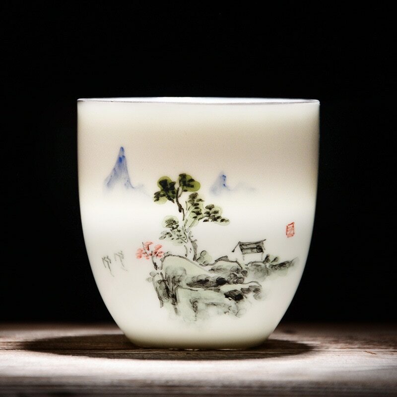 6 Pcs/lot Tea Cups Drinkware Chinese Kung Fu Tea Cup Ceramic Porcelain Tea Set