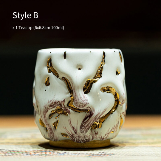 Novelty Ceramic Tea Cup Shinoyaki Teacup