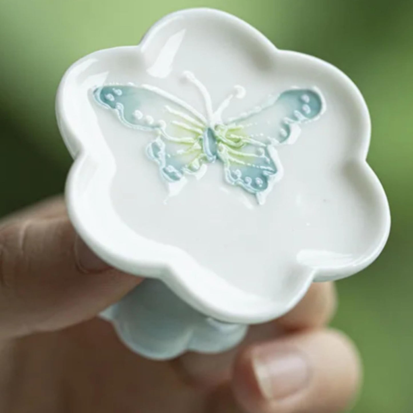 Butterfly Teapot Cover Holder Handamde tea pet 5.6cm Teapot Lid Bracket Tea Set