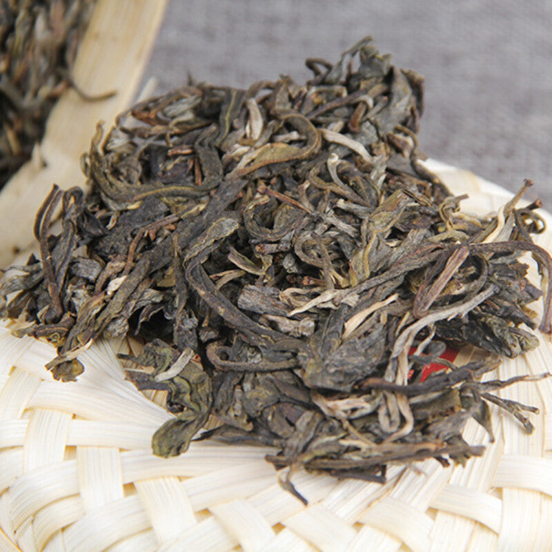 500g Top Ancient Tree Cha Pu'er Tea Cake Bamboo Basket Pu-erh Green Tea Gift Tea