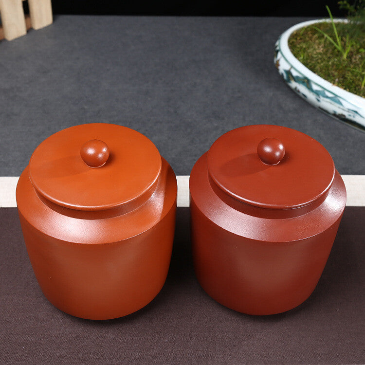 Real Yixing Zisha Tea Candy Solid Color Sealed Lid Tea Canister For Loose Tea