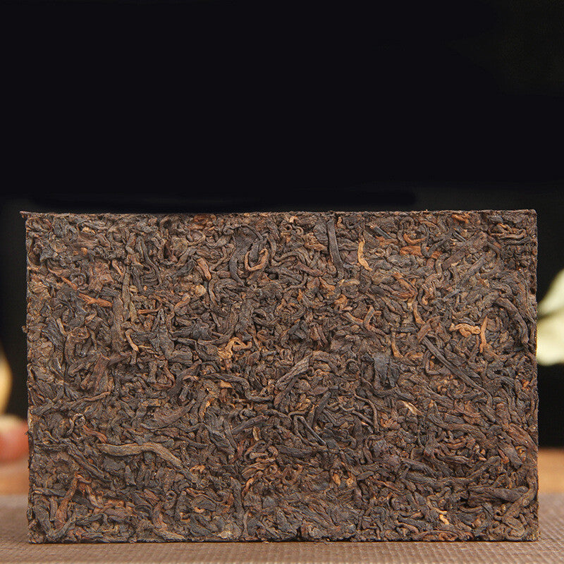 250g Menghai Golden Brick Pu'er Tea Ancient Tree Aged Ripe Tea Mellow Black Tea