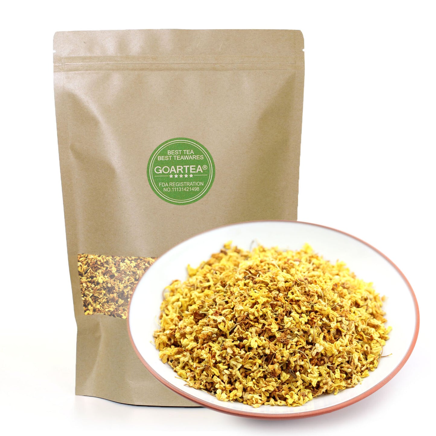 GOARTEA 100g Sweet Osmanthus Flower Tea Flower Golden Fragrant Dried Herbal Tea-