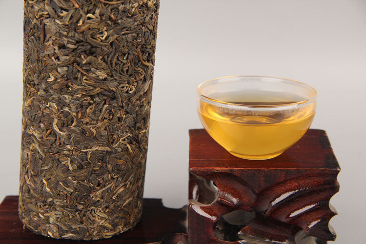 Yunnan Pu'er Tea Treasured Tea Pillar Ancient Tree Tea 500g Bamboo Tube Raw Tea