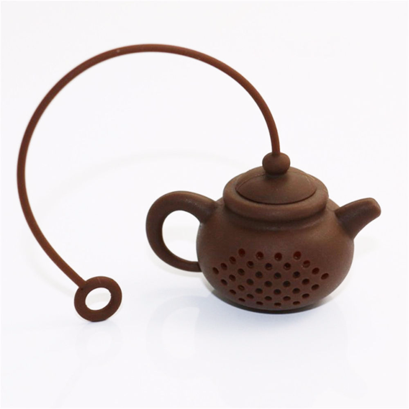 1Pc Tea Infusers Silicone High Quality Tea Strainer Teapot Shape Herb Tea Filter