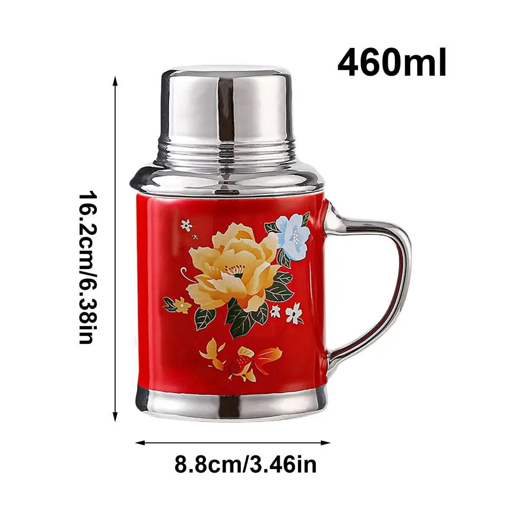 Traditional Chinese Ceramic Tea Cups Tea Mug with Lid Retro Tea Cup