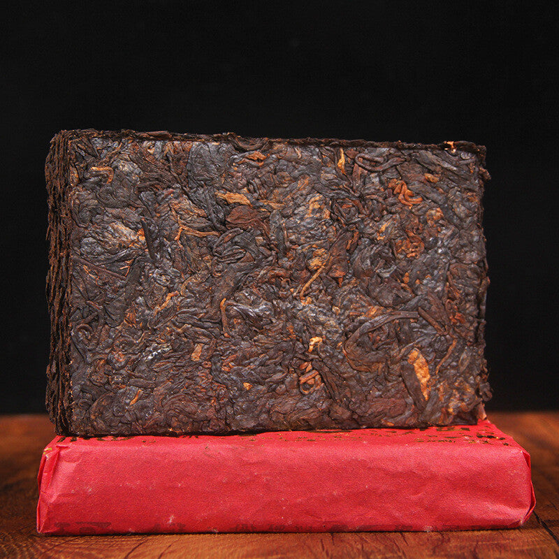 250g Menghai Old Ripe Tea Brick 2017 Ancient Tree Aged Pu'er Tea Tea Brick