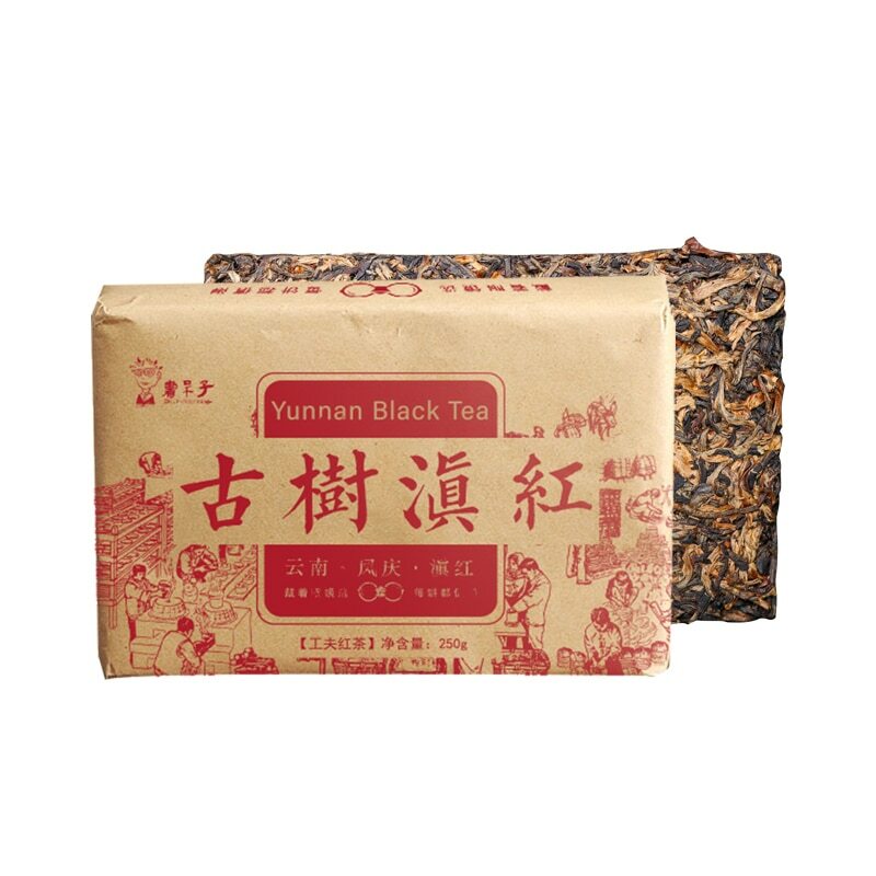 Chinese Tea with Honey Sweet Notes Fengqing Tea Yunnan Red Brick 250g Black Tea