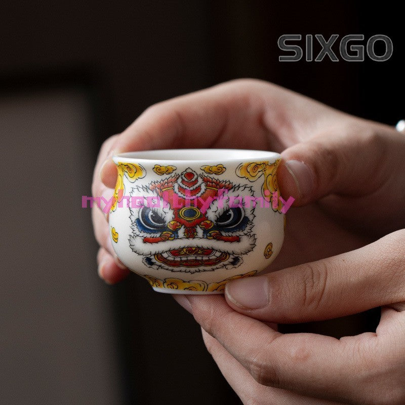 Awakening Lion Teacup Single Cup Tea Cup Tasting Cup Ceramic Tea Set