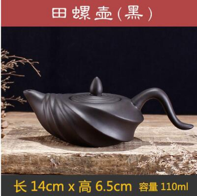 Black Chinese Teasets Kung Fu Teapot Modern Purple Clay Art Tea Pot Handmade