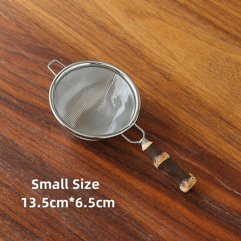 Bamboo Handle Stainless Steel Tea Filter|Tea Accessories|Tea Infuser