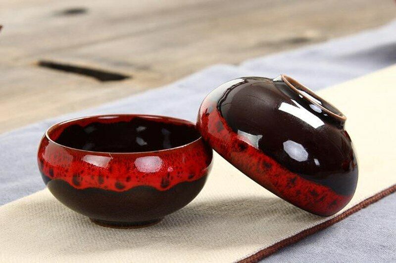 7Pcs Ceramic Tea Sets Taiwan Crack 6 Tea Cups 1 Tea Pot Kung Fu Tea Set Creative