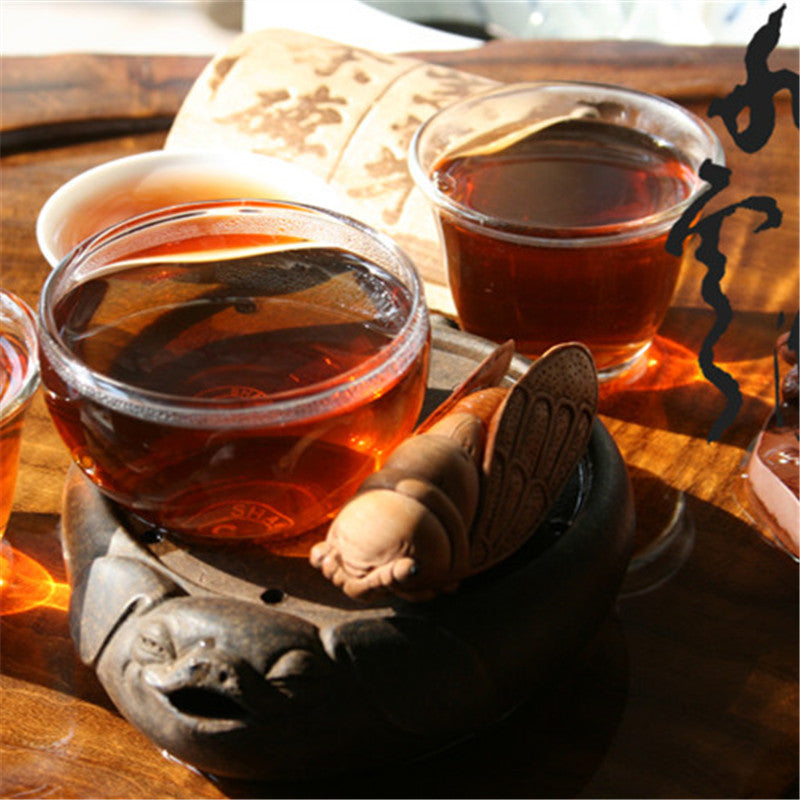 357g Yunnan Black Pu'er Tea Chinese Pu-erh Ripe Tea Healthy Drink Green Puer Tea