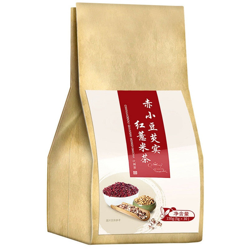 Barley Health Tea Chinese Specialty Red Beans 红豆薏米茶 赤小豆芡实去湿气养生茶 5g*30小袋