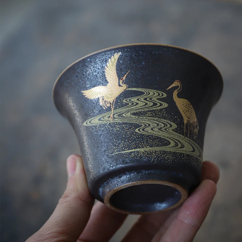 Kung Fu Tea Bowl Tea Set Home Drinkware Ceramic Gaiwan Tea Cup Handmade Tureen