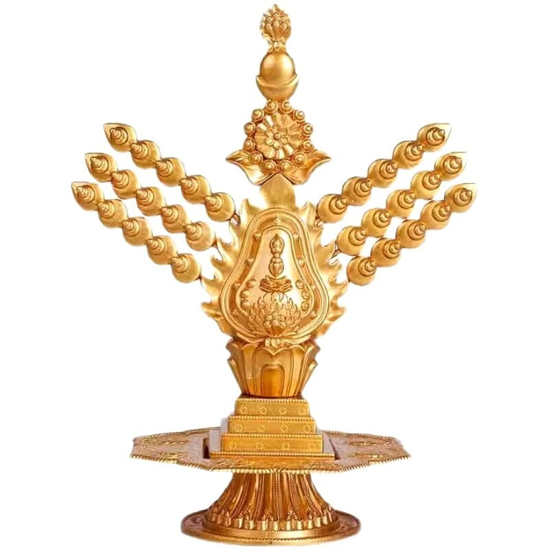 Tibetan Copper Torma Sizi Padmasambhava Duoma Buddhism Temple Decor