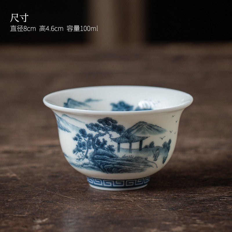 1pc Sheep Fat Jade Tea Cup Single Cup Tea Tasting Cup Personal Tea Cup Ceramic