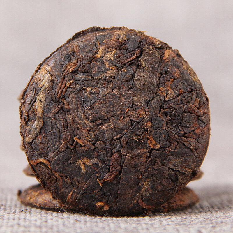 200g Pu'er small tea column tea cake Ripe Tea Fermented craft tea Health Care