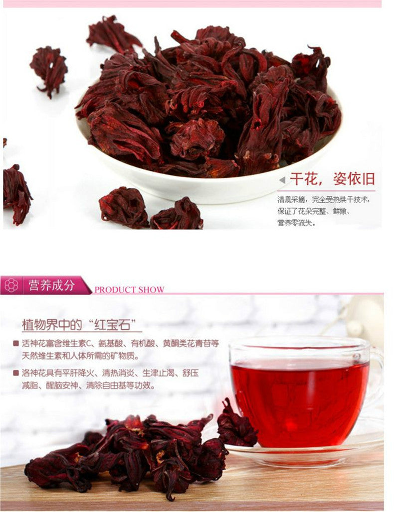 500g Health Care Roselle Tea Hibiscus Tea Natural Weight Loss Dried Flower Tea
