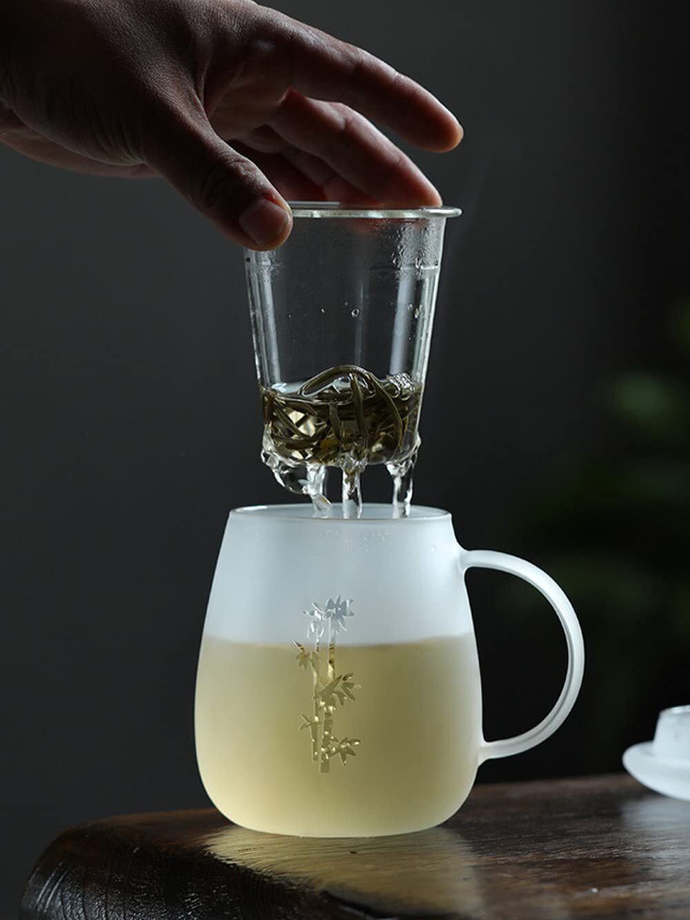 550ml Tea Cup Filter Water Cup Tea Water Separation Tea Mug Office Home Cup