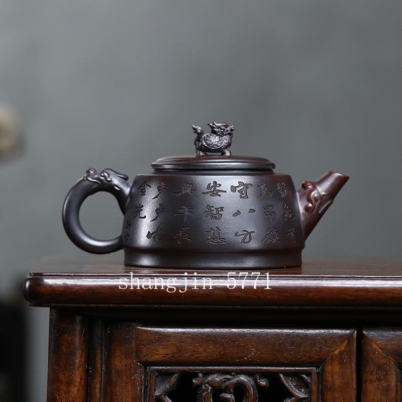 Original Ore Real Yixing Zisha Clay Tea Pot Hand Carved Chinese Master Pot China