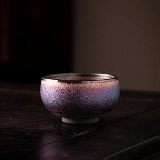 Colorful Jianzhan Ceramic Tea Cup Puer Tea Cup Handcrafted Teacup 110ml Colorful