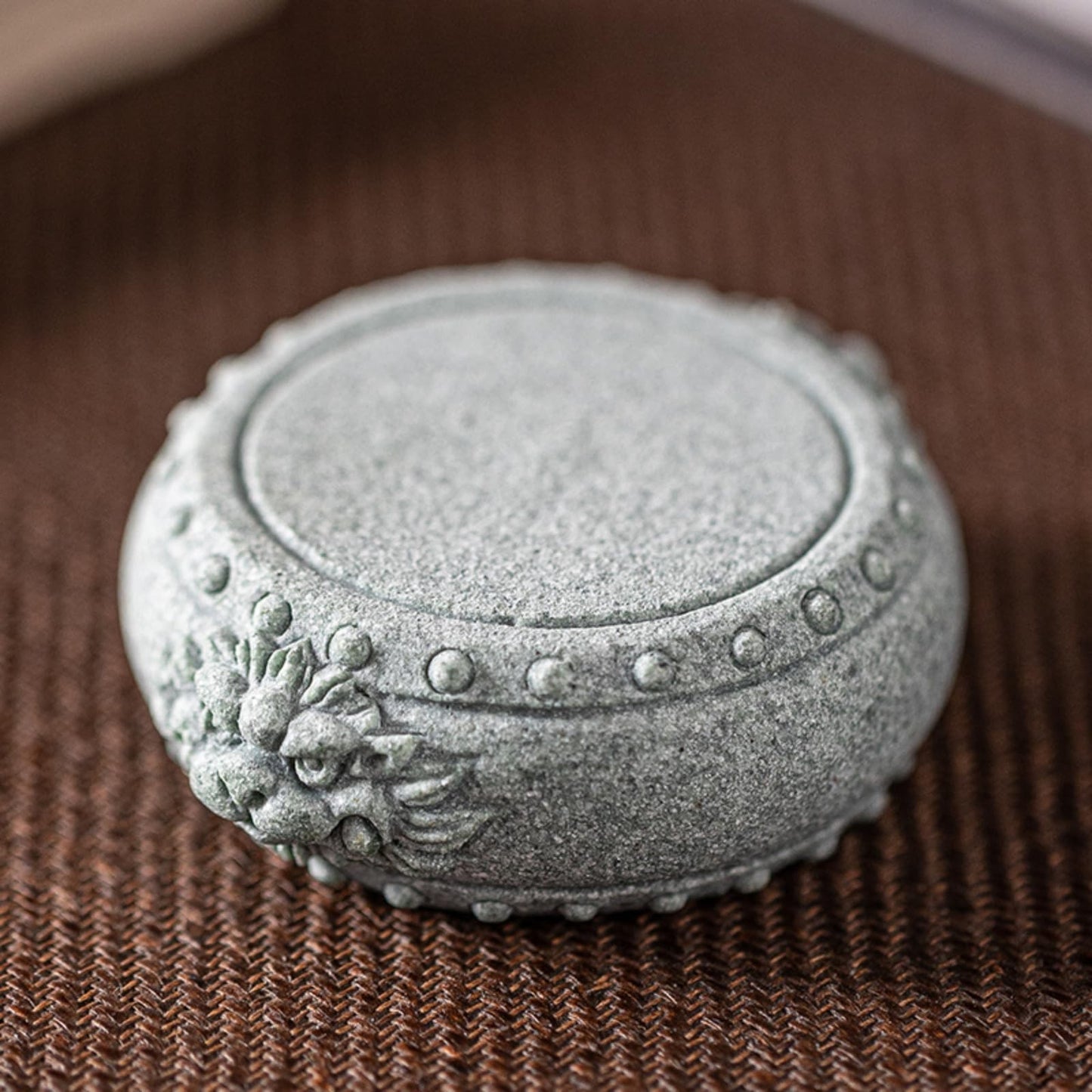 Chinese Green Teacup Mat Tea Pet 8cm 3.2in Tea Play Kung Fu Tea Table Decoration