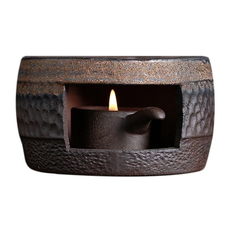 Handmade Teapot Ceramic Retro Tea Heater Candle Stand Tea Stove Kung Fu Teapot