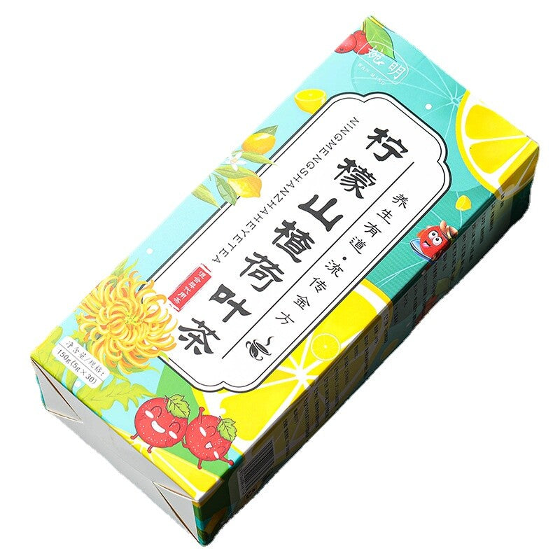 150g Lemon hawthorn lotus tea non-fat flow health care tea 16flavors non-fat tea