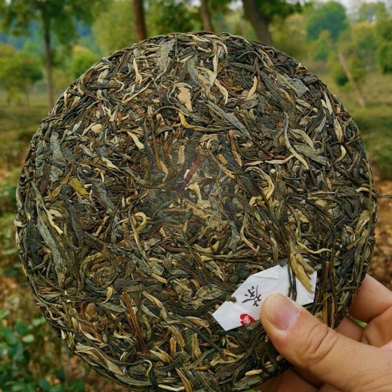 Yunnan Green Tea Zhonghong India Mengku Spring Tea Pu'er Cha Tea Cake 357g