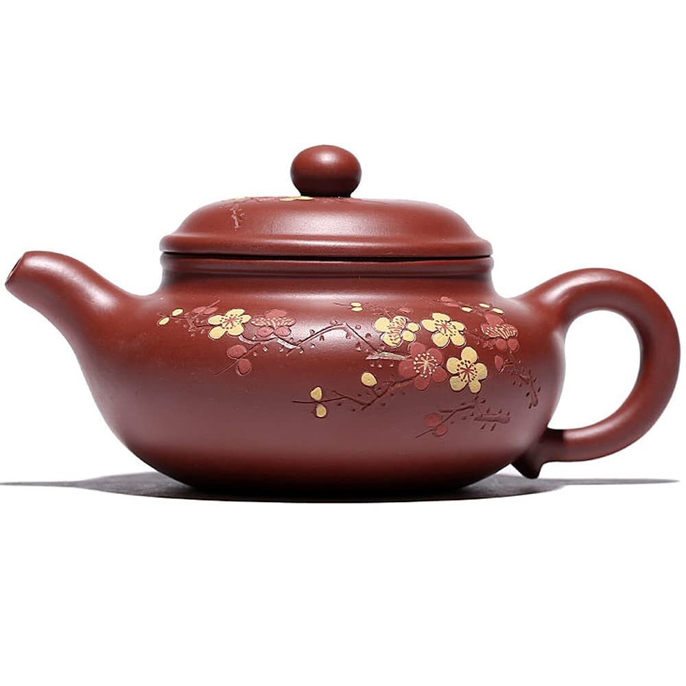 250ml Purple Clay Tea Set Dahongpao Plum Blossom Pattern Teapot Kung Fu Tea