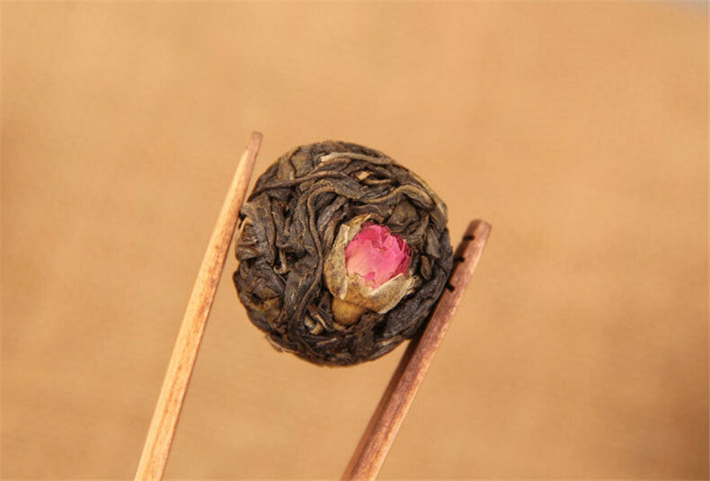 Handmade Puer Tea Raw Pu er Rose Herbal Tea 500g Chinese Old Tree Mini Pu'er Cha