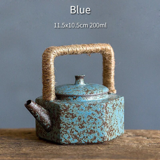 Ceramic Teapot Hexagon Pottery Tea Pot 200ml