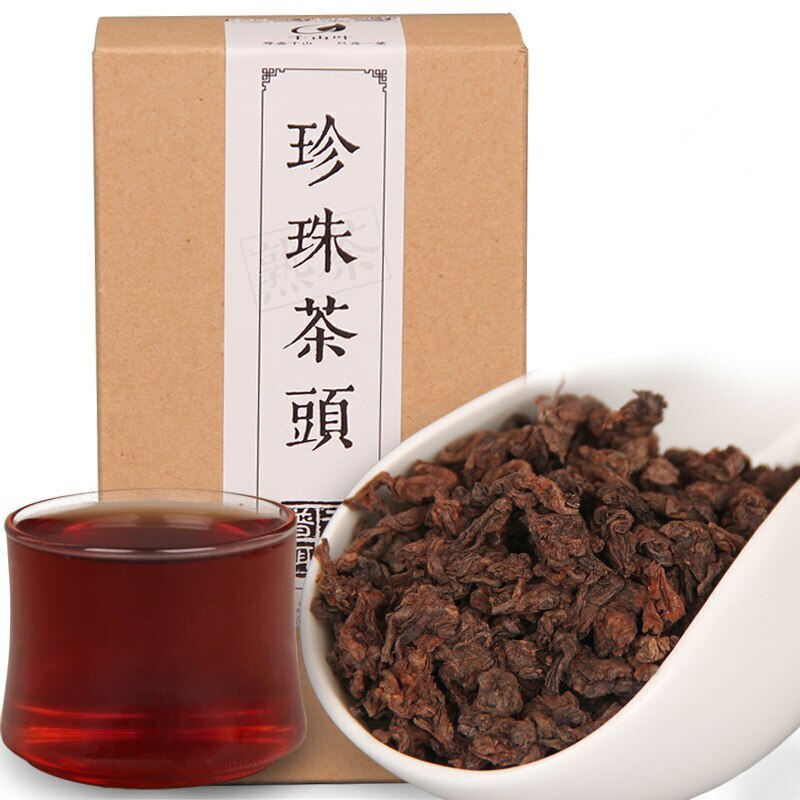 Chinese 2018 Yunnan Shu Puerh Tea "Pearl Old Tea Head" Ripe Puer Tea 200g