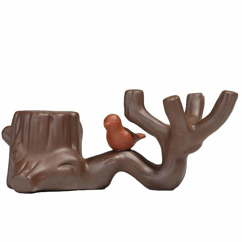 Purple Clay Tea Pets Ornaments Stump Teapot Lid Support Kung Fu Tea Accessories