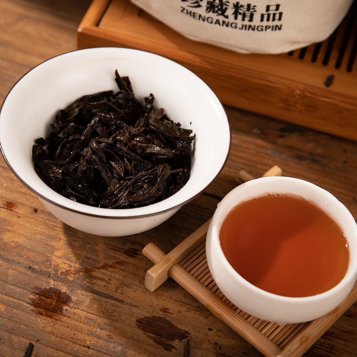 Tientsin tea aged tribute Tientsin tea leaves old tea 400g Hunan Anhua black tea