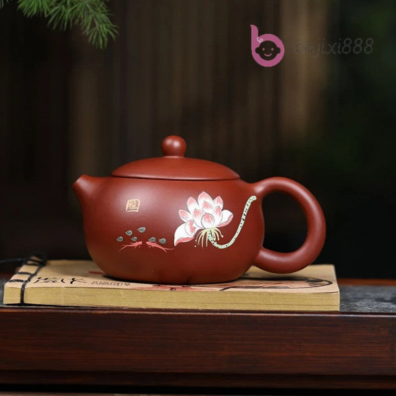Yixing Purple Clay Tea Kettle Handmade Filter Teapot Chinese Zisha Puer Tea Set
