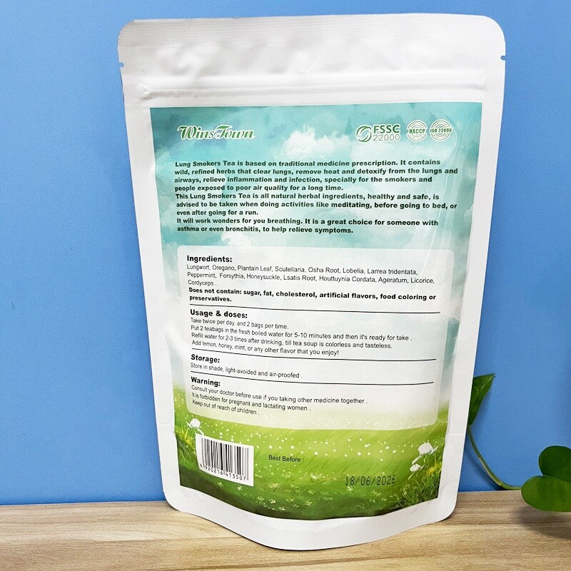 60g Lung Smokers Tea Respiratory Wellness Herbal Tea Lung Cleanse Smokers Tea