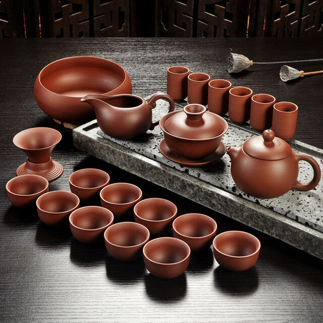Handmade Drinkware China Kung Fu Purple Sand Teapot Tea Set Ceramic Teapot Cup