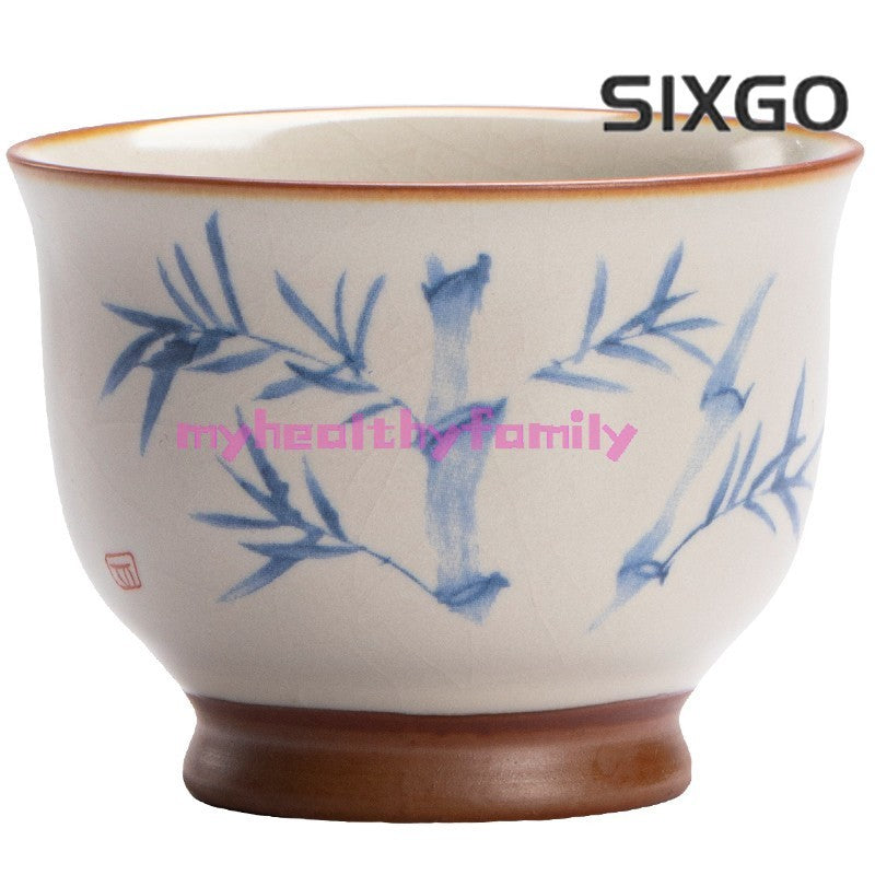 1pc Ru Kiln Teacup Master Cup Ceramic Tea Cup Kungfu Tea Set