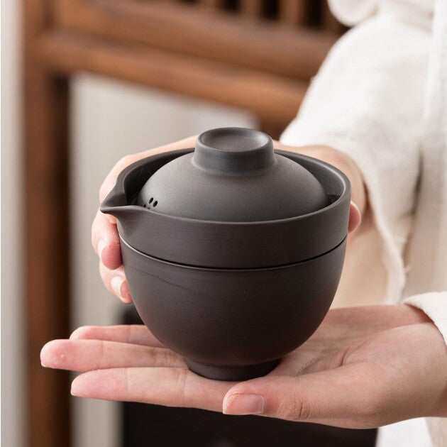 Chinese Tea Set Portable Kung Fu Tea Sets Purple Clay Tea Pot With Infuser Cup