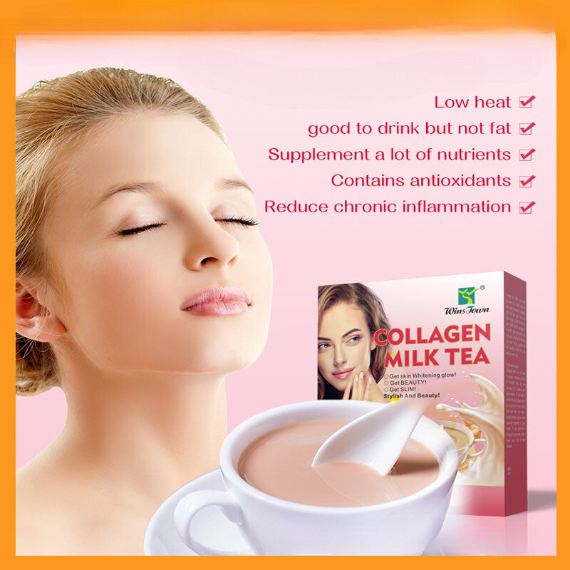 COLLAGEN MILK TEA Shaking Milk Tea Natural Health Tea 10g x10bags