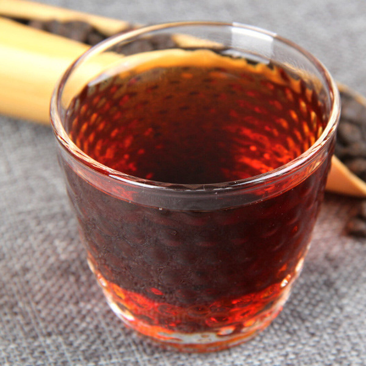 Ripe Pu-erh Tea Packing GiftCooked Puerh Tea Handmade Bamboo Basket Yunnan 500g