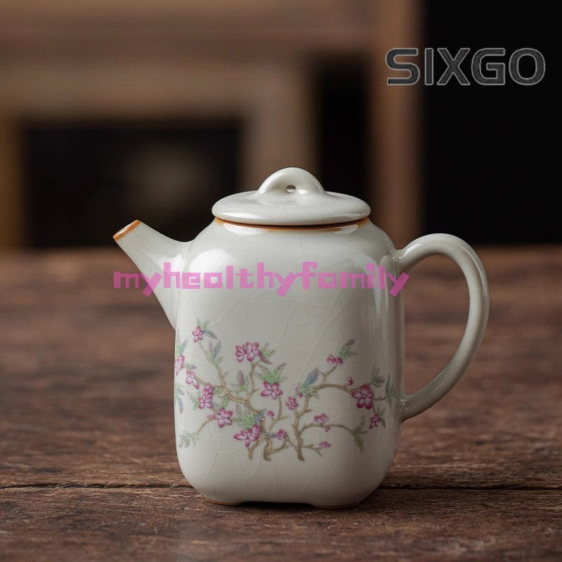 Ru Kiln Xishi Teapot Single Pot Tea Maker Tea Ceremony Kung Fu Tea Set